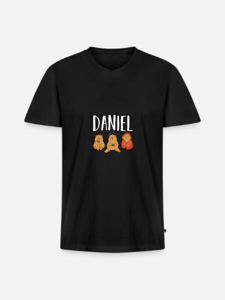 Gamer Zocker Zocken Gaming Daniel - T-shirt encolure en V Premium bio Homme - noir
