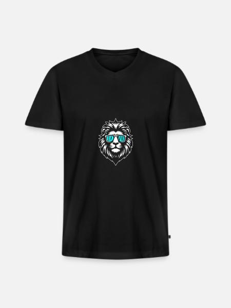 Leo David - Men's Premium Organic T-shirt with V-neck - black