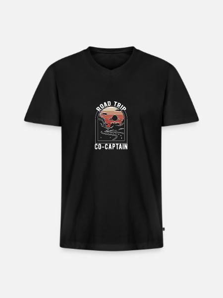 Road Trip - Men's Premium Organic T-shirt with V-neck - black