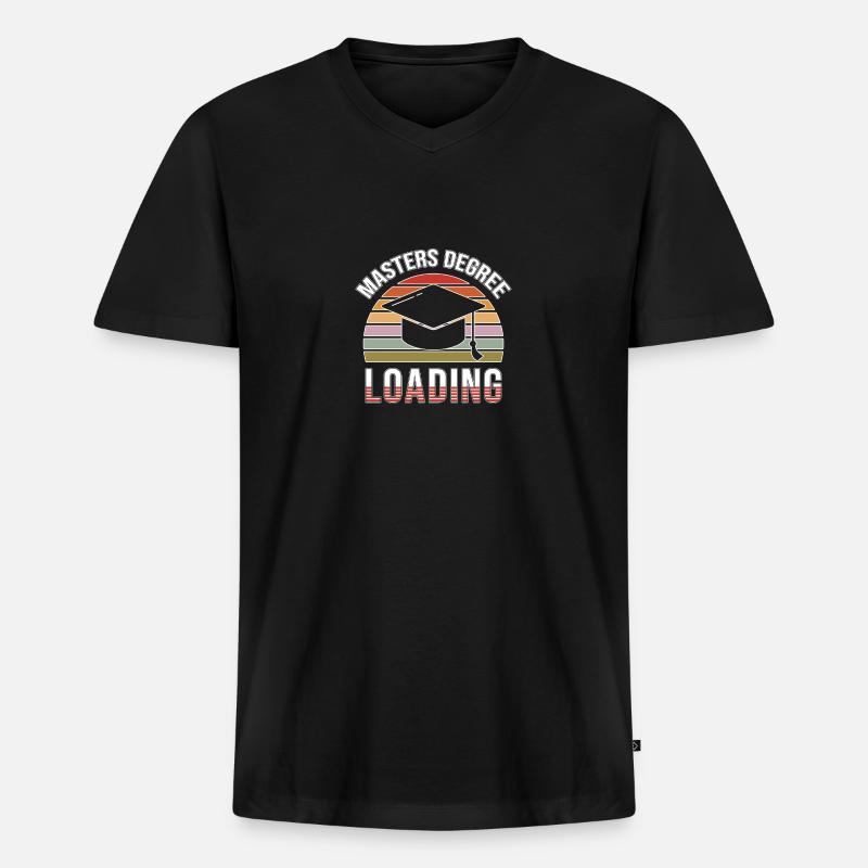 Master Abschluss Universität - Männer Premium Bio T-Shirt mit V-Ausschnitt - Schwarz