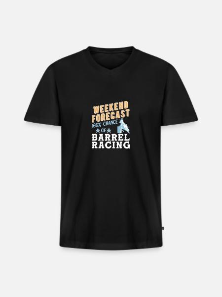 Course de barils - T-shirt encolure en V Premium bio Homme - noir