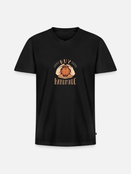 Pottery Pottery Ceramics - Men's Premium Organic T-shirt with V-neck - black