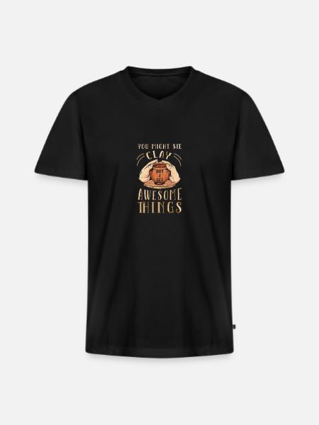Pottery Pottery Ceramics - Men's Premium Organic T-shirt with V-neck - black