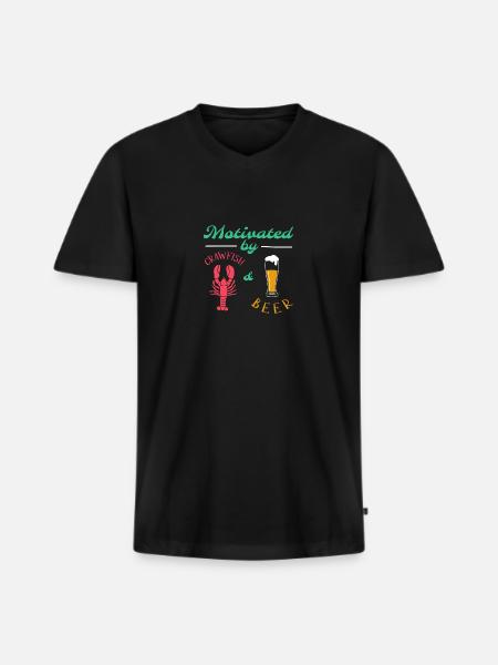 Crawfish Crawfish - Men's Premium Organic T-shirt with V-neck - black