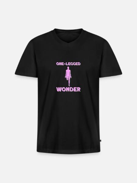 Rollstuhl Rollstuhlfahrer - Männer Premium Bio T-Shirt mit V-Ausschnitt - Schwarz