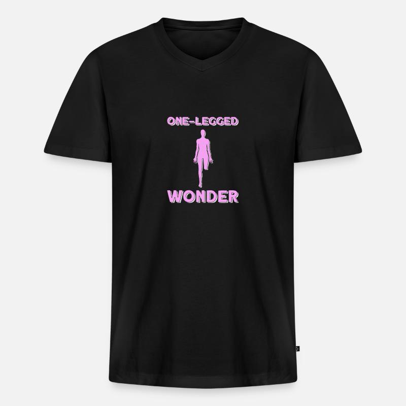 Rollstuhl Rollstuhlfahrer - Männer Premium Bio T-Shirt mit V-Ausschnitt - Schwarz