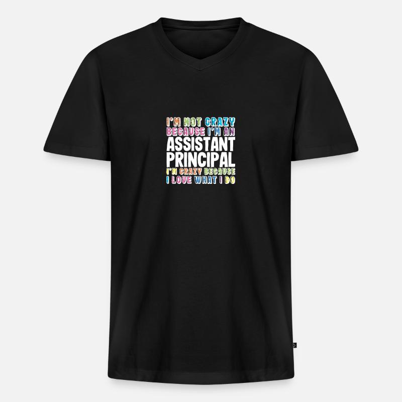 Stellvertretender Schulleiter Schule - Männer Premium Bio T-Shirt mit V-Ausschnitt - Schwarz