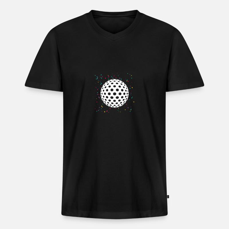 Golfspieler Golf - Männer Premium Bio T-Shirt mit V-Ausschnitt - Schwarz