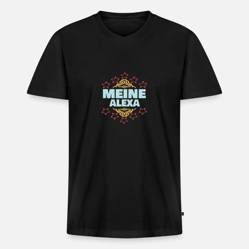 Mädchen Alexa - Männer Premium Bio T-Shirt mit V-Ausschnitt - Schwarz