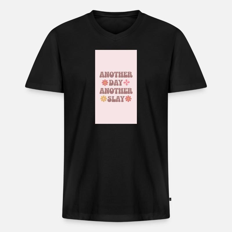 83FC9E1B3B012827956D3318E19E2782 - Männer Premium Bio T-Shirt mit V-Ausschnitt - Schwarz