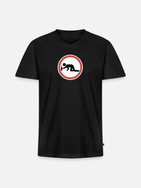 Optimal party shirt - Men's Premium Organic T-shirt with V-neck - black