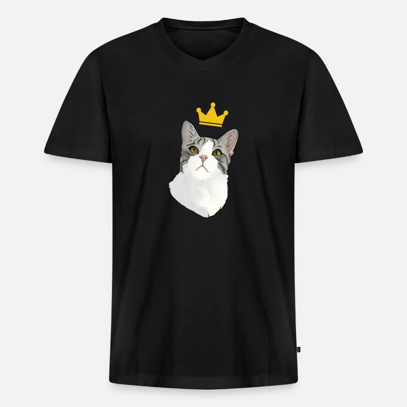 King Mortar - Men's Premium Organic T-shirt with V-neck - black