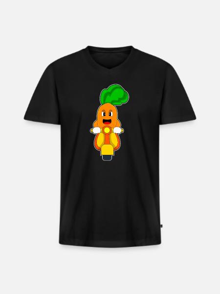 Carrot Scooter - Men's Premium Organic T-shirt with V-neck - black