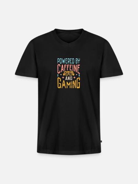 Gaming Design - Men's Premium Organic T-shirt with V-neck - black