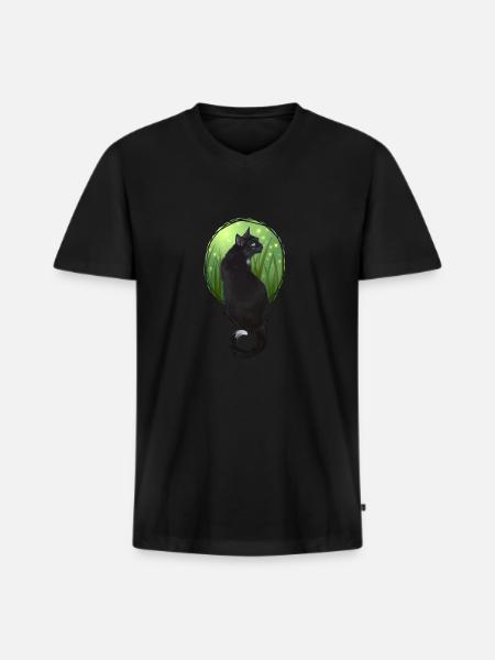 Ravenpaw Ravenpaw Black Cat Smukke krigere - Premium økologisk T-shirt med V-hals til mænd - sort