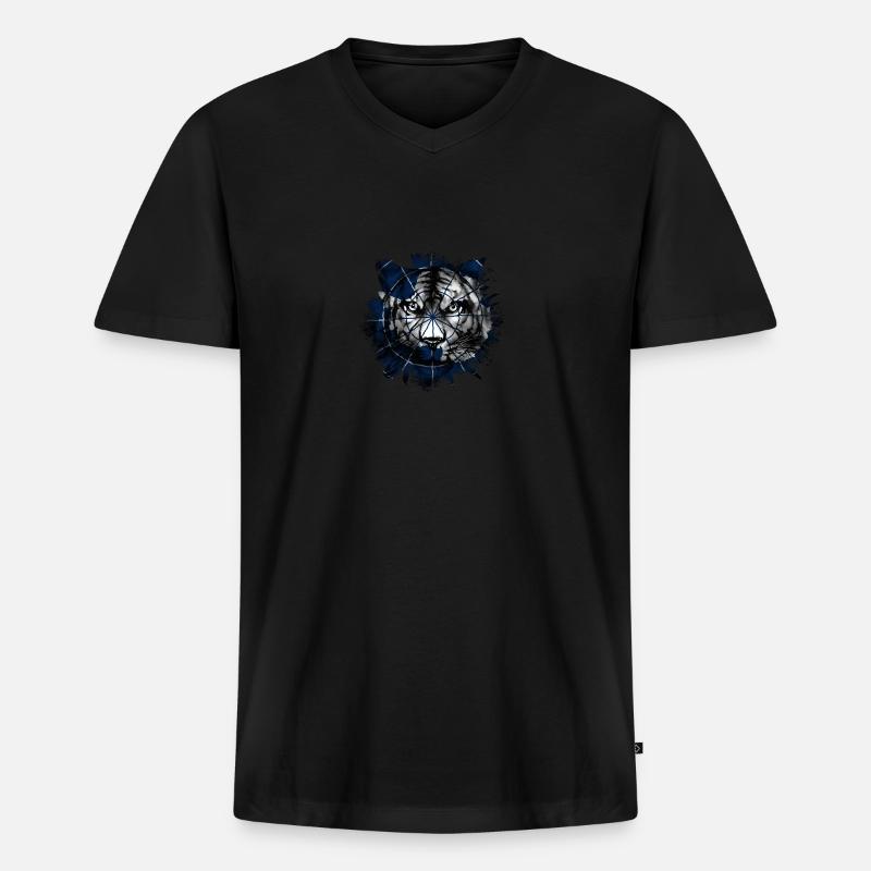 Antarktis - Männer Premium Bio T-Shirt mit V-Ausschnitt - Schwarz