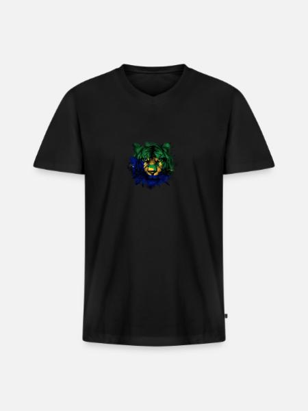 Christmas Island - Men's Premium Organic T-shirt with V-neck - black