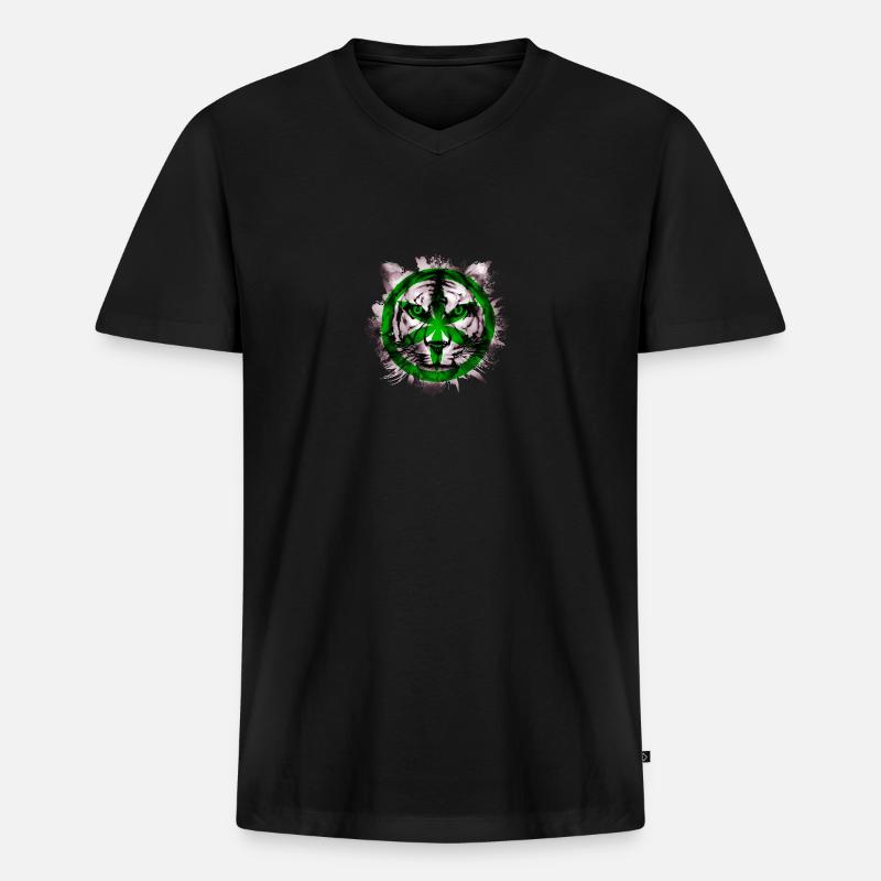 Padanien - Männer Premium Bio T-Shirt mit V-Ausschnitt - Schwarz
