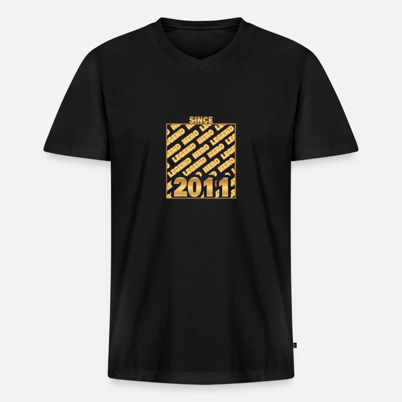 Held 2011 - Männer Premium Bio T-Shirt mit V-Ausschnitt - Schwarz