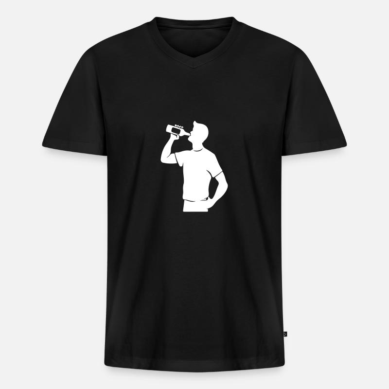 Drinking Party - Männer Premium Bio T-Shirt mit V-Ausschnitt - Schwarz
