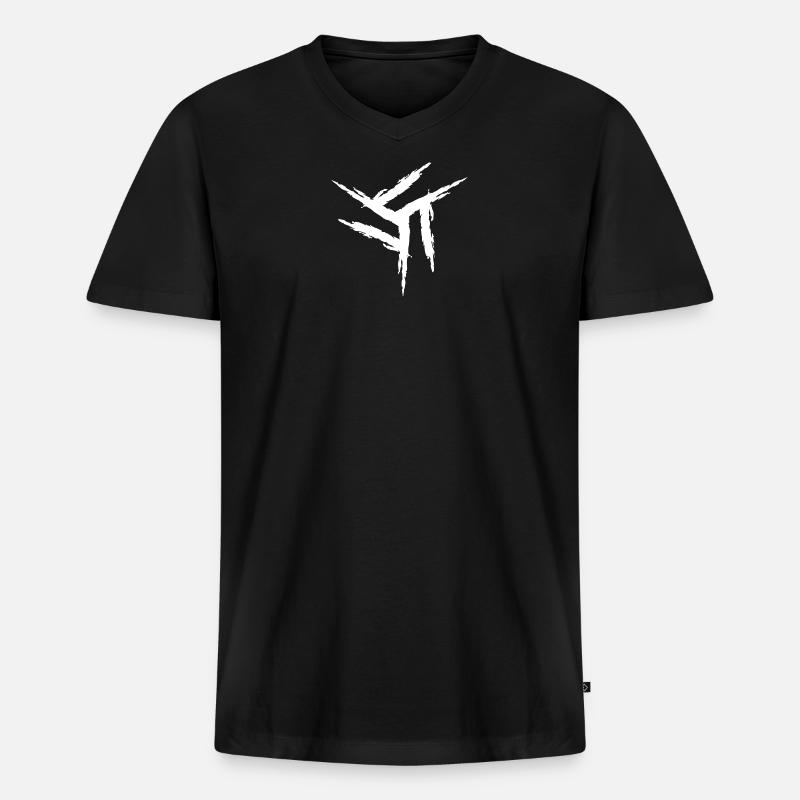 Tonzobeast Mark II - Männer Premium Bio T-Shirt mit V-Ausschnitt - Schwarz