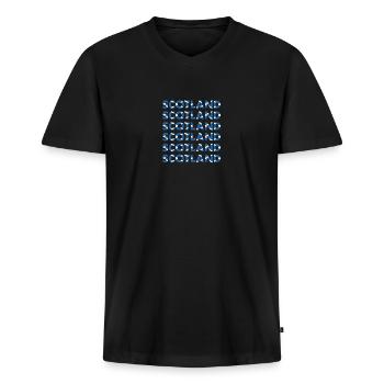 Rugby Rugby Rugby Rugby Rugby Scotland Rugby - Männer Premium Bio T-Shirt mit V-Ausschnitt - Schwarz - Vorne - Nico (187cm)