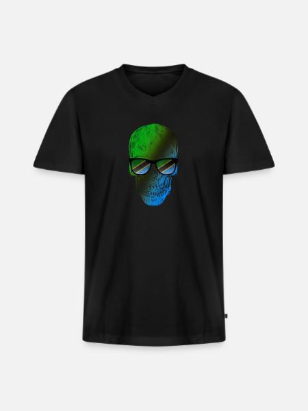 Tanzanie - T-shirt encolure en V Premium bio Homme - noir