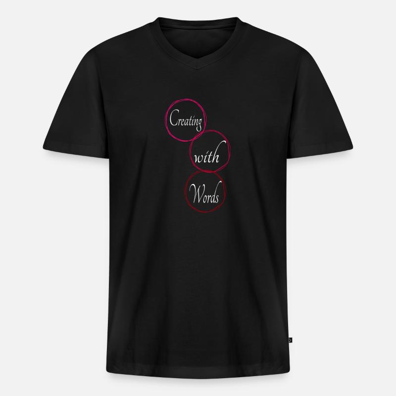 present creative expression innovative ideas - Men's Premium Organic T-shirt with V-neck - black