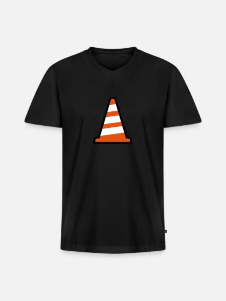 Cone - Men's Premium Organic T-shirt with V-neck - black