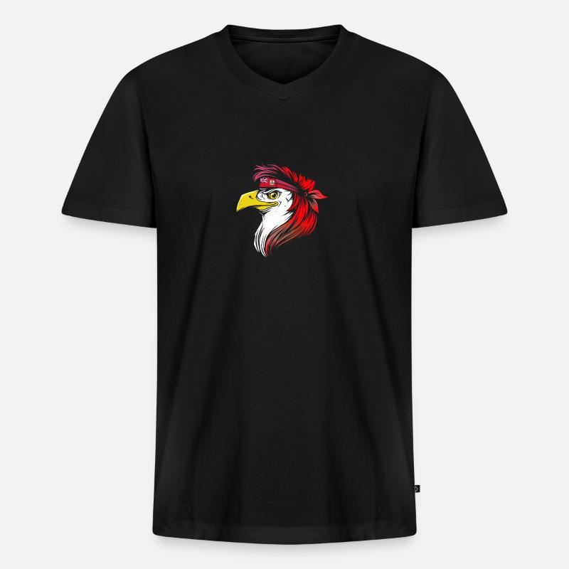 Bermuda - Männer Premium Bio T-Shirt mit V-Ausschnitt - Schwarz