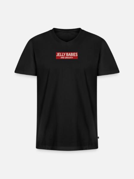 JELLY BABIES ARE GROOVY - Men's Premium Organic T-shirt with V-neck - black