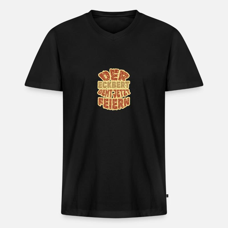 Eckbert Eckbert - Men's Premium Organic T-shirt with V-neck - black
