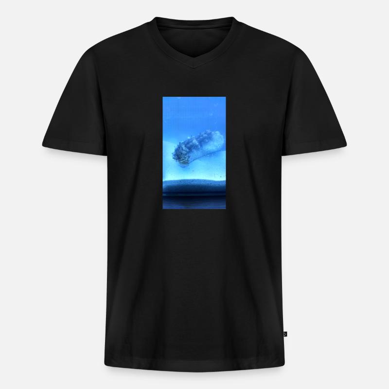 See Walze - Männer Premium Bio T-Shirt mit V-Ausschnitt - Schwarz
