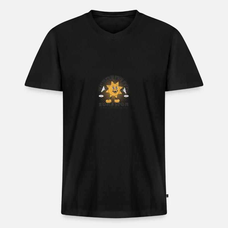 Hemorrhoid Survivor - Männer Premium Bio T-Shirt mit V-Ausschnitt - Schwarz