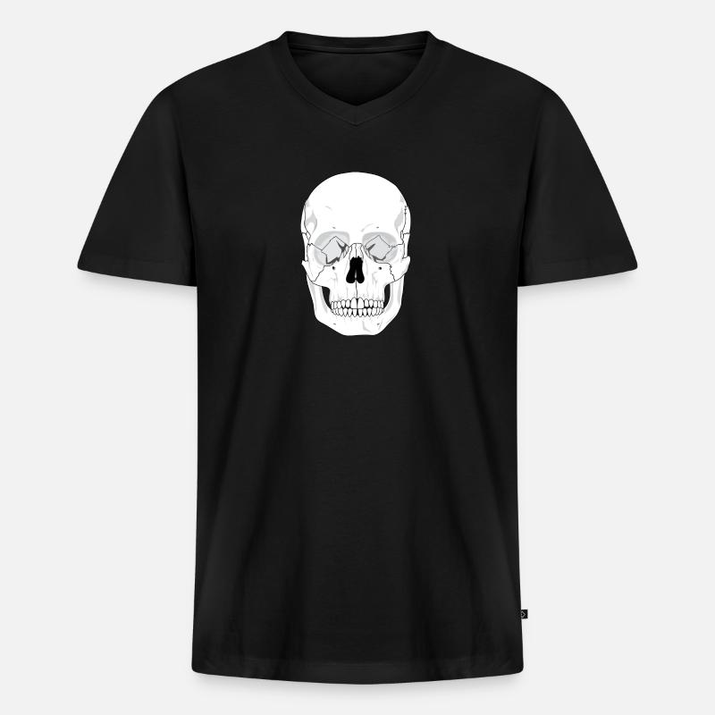 hallowee n754 - Männer Premium Bio T-Shirt mit V-Ausschnitt - Schwarz