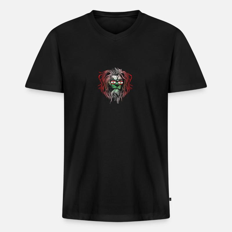 Libanon - Männer Premium Bio T-Shirt mit V-Ausschnitt - Schwarz