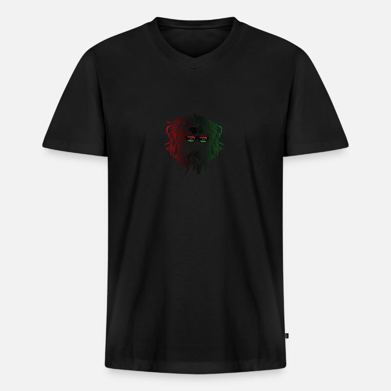 Libyen - Männer Premium Bio T-Shirt mit V-Ausschnitt - Schwarz