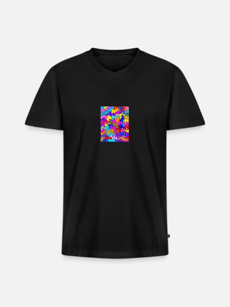 Kunst 1 - Männer Premium Bio T-Shirt mit V-Ausschnitt - Schwarz