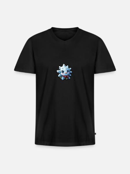 Snowflake for children - Men's Premium Organic T-shirt with V-neck - black