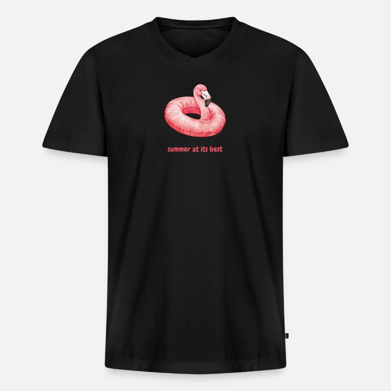 Summer at its best - Männer Premium Bio T-Shirt mit V-Ausschnitt - Schwarz