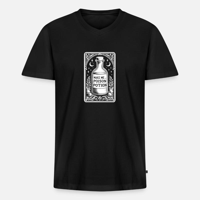 Trank-Fläschchen 2 - Männer Premium Bio T-Shirt mit V-Ausschnitt - Schwarz