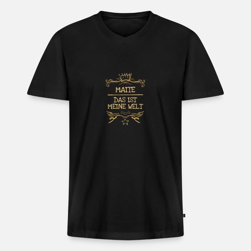 Mädchenname Maite - Männer Premium Bio T-Shirt mit V-Ausschnitt - Schwarz
