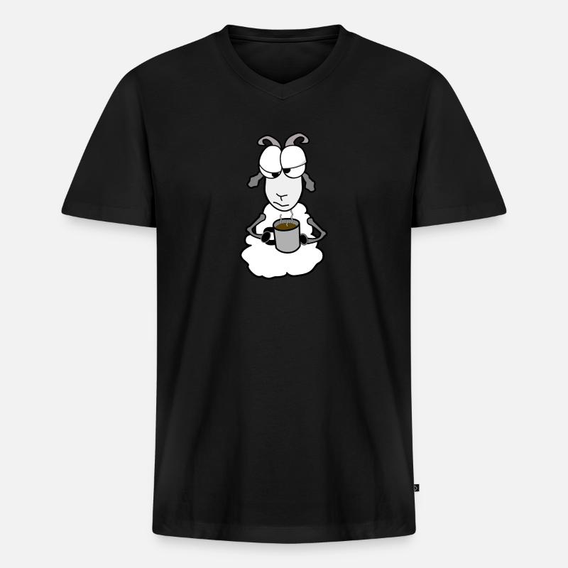 Bock null Bock - Männer Premium Bio T-Shirt mit V-Ausschnitt - Schwarz