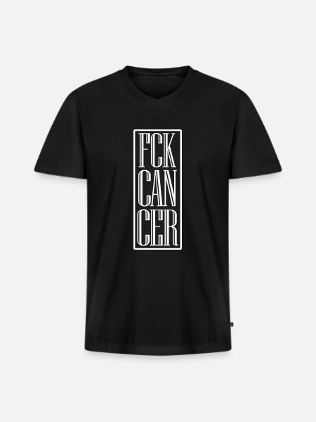 Cancer Winners Awareness Month - Men's Premium Organic T-shirt with V-neck - black