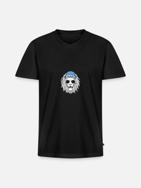 Leo Klaus - Men's Premium Organic T-shirt with V-neck - black