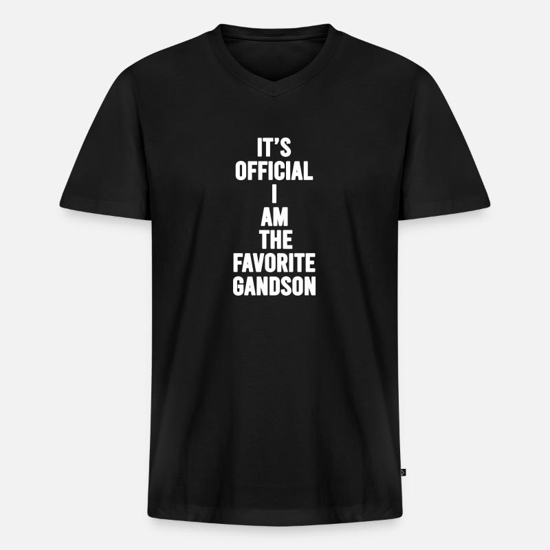 Lieblingsenkel - Männer Premium Bio T-Shirt mit V-Ausschnitt - Schwarz