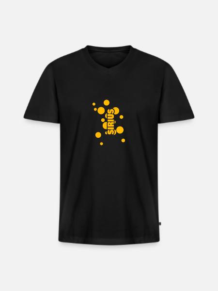 Nom: Sirius - T-shirt encolure en V Premium bio Homme - noir