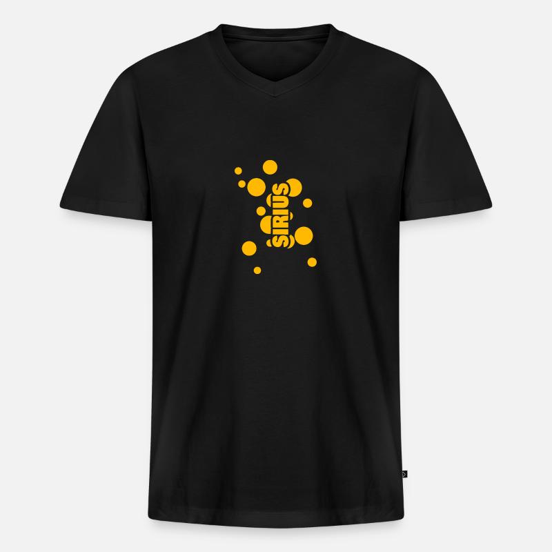 Name: Sirius - Men's Premium Organic T-shirt with V-neck - black