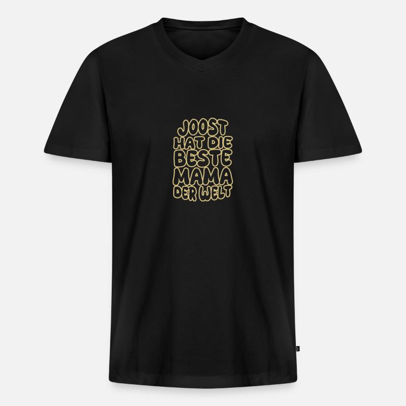 Joost - Männer Premium Bio T-Shirt mit V-Ausschnitt - Schwarz