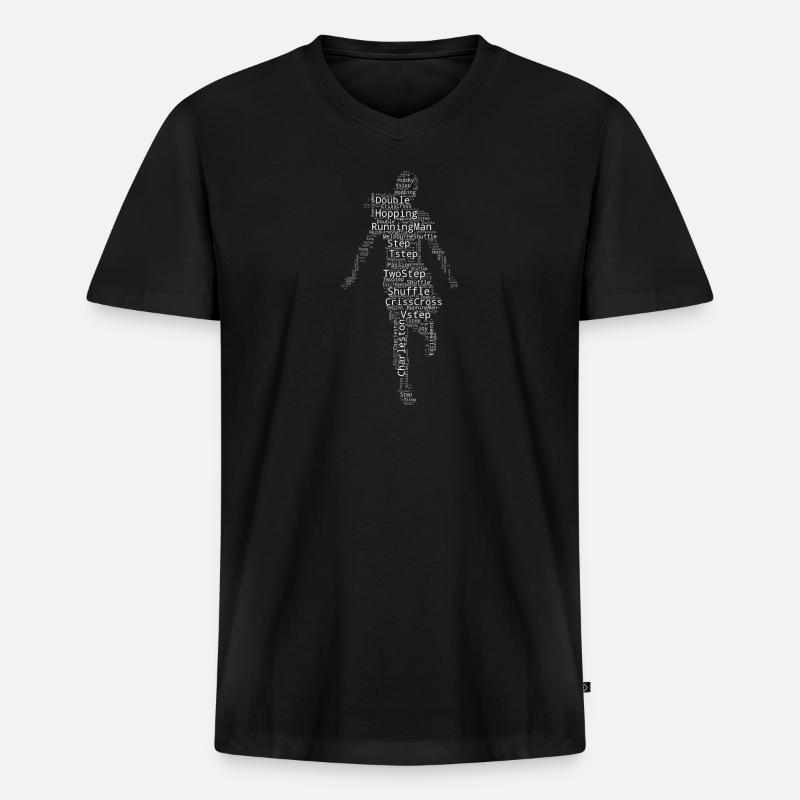 Shuffle Shuffledancer Shuffledancer Shuffle Dance til mænd - Premium økologisk T-shirt med V-hals til mænd - sort